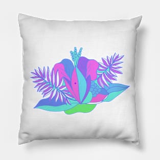 Floral daisy margarita cute blue purple Pillow