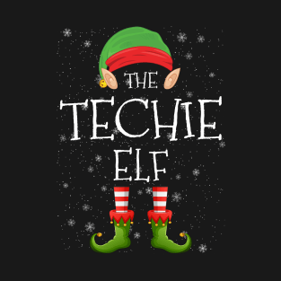 Techie Elf Family Matching Christmas Group Funny Pajama Xmas T-Shirt