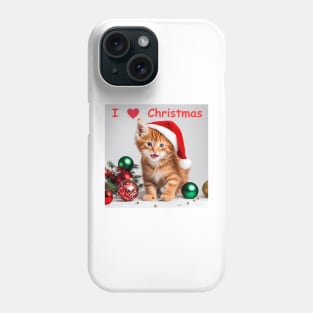 Kittens loves Christmas, and decorations... Phone Case