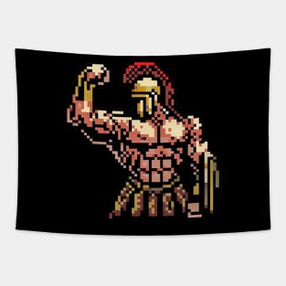 spartan strong pixel art Tapestry