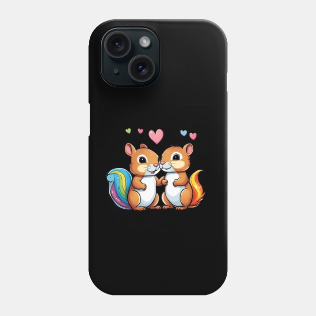 I Love you Squirrel Phone Case by animegirlnft