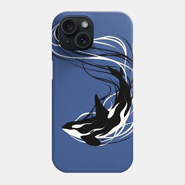 Fantasy killer whale waves Phone Case by albertocubatas