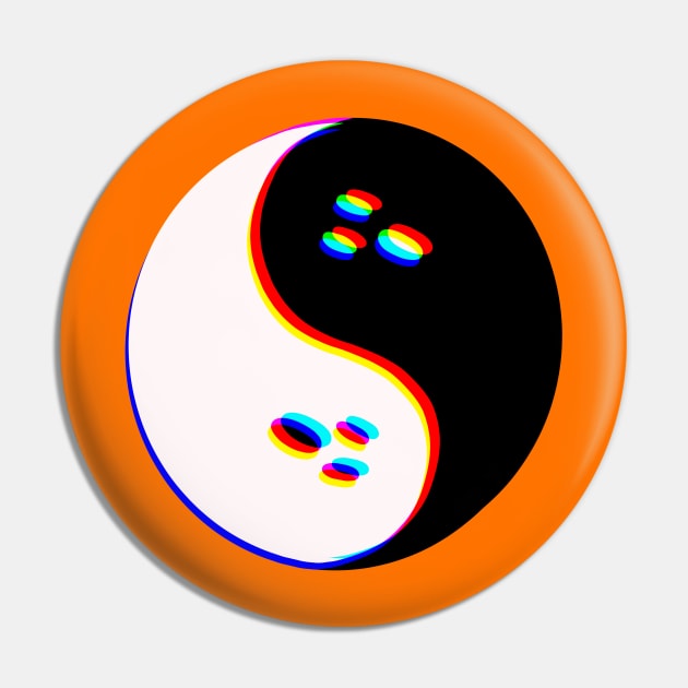 Spooky Yin Yang 3D Pin by Doodle by Meg