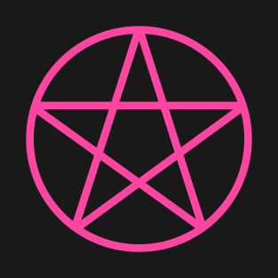 Pagan Wiccan Cheeky Witch® Pink Pentacle T-Shirt