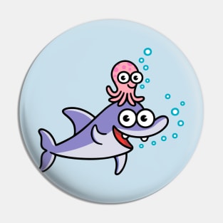 Little Dolphin and Friend Pin