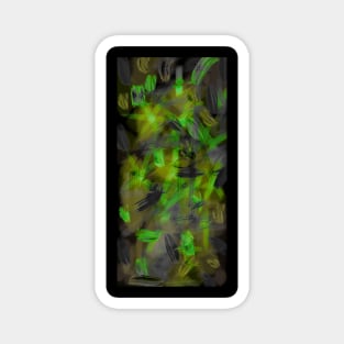 COOL Green and Black MODERN TRENDY Abstract Magnet