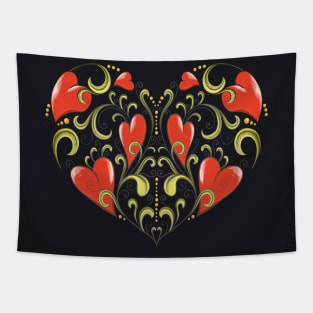 Heart shape from hearts artistic illustration Tapestry