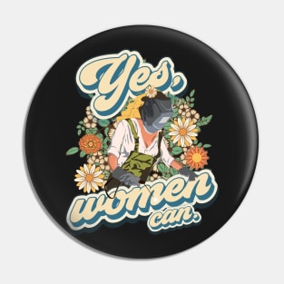 Funny groovy gift for welder woman Pin