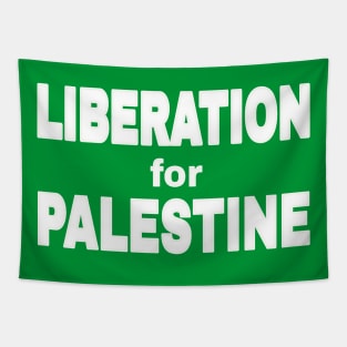 LIBERATION FOR PALESTINE - White - Back Tapestry