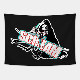 scream VI  (Scream 6) scary horror movie graphic design by ironpalette Tapestry
