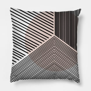 Blush Geometric Line Drawing Pillow