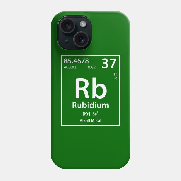 Rubidium Element Phone Case by cerebrands
