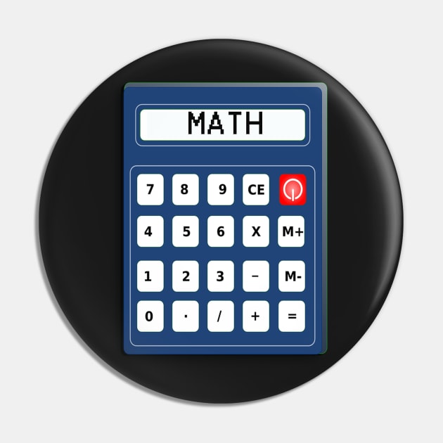 MATH SUBJECT STICKERS, CALCULATOR WITH SUBJECT (MATH) PRINTED ON IT'S DISPLAY, Great Design for Students & Math Teachers Pin by tamdevo1