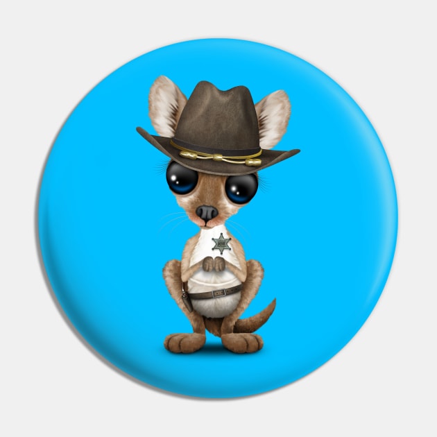 Cute Baby Kangaroo Sheriff Pin by jeffbartels