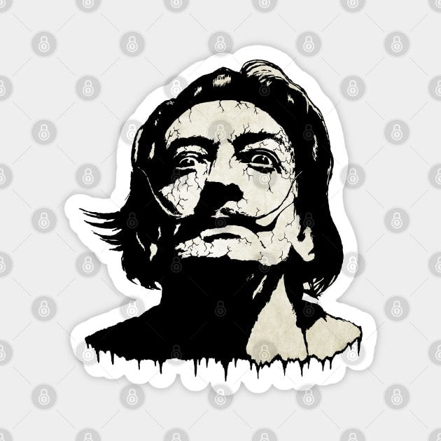 Salvador Dali Portrait Art Magnet by surmind