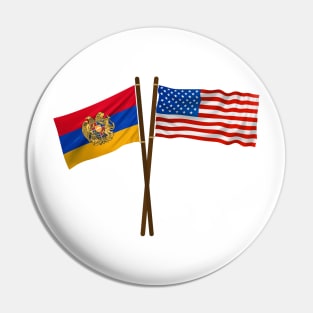 American Armenian Flag Pin