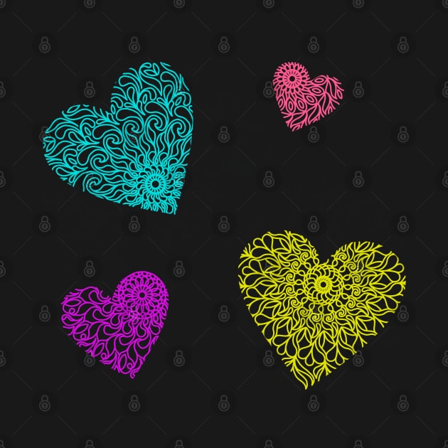 Cute Heart Doodles by Hip Scarves and Bangles