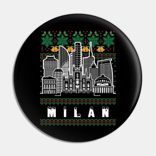 Milan Italy Ugly Christmas Pin