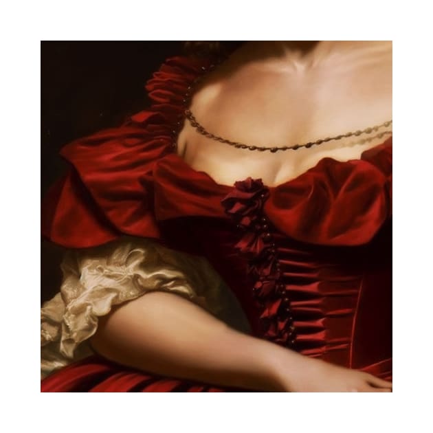 aesthetic Franz Xaver Winterhalter red dress by faewildlingart