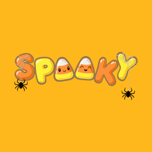 Spooky Sweet Candy Corn with Spiders T-Shirt