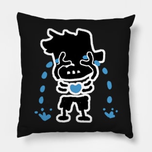 Crying Zombie Boy Pillow