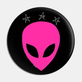 Pink Alien Head Pin