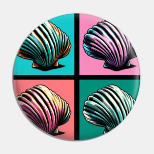 Pop Clam Sponge Art - Cool Underwater Pin