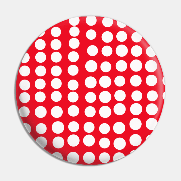 RED DESIGN with white spots Pin by Samuelproductions19