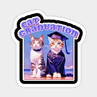 Cat Graduation Magnet