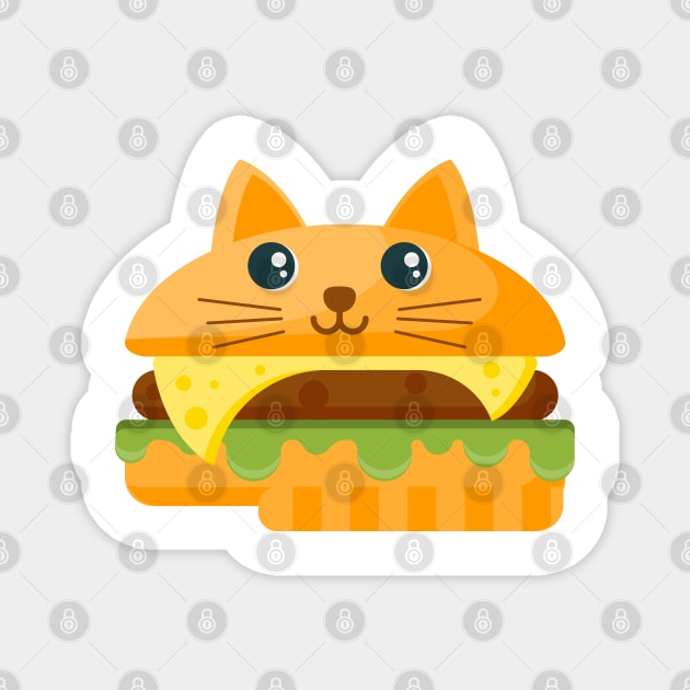 Cat burger. Magnet by lakokakr