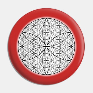 Dimensional Flower of Life - On the Back of Pin