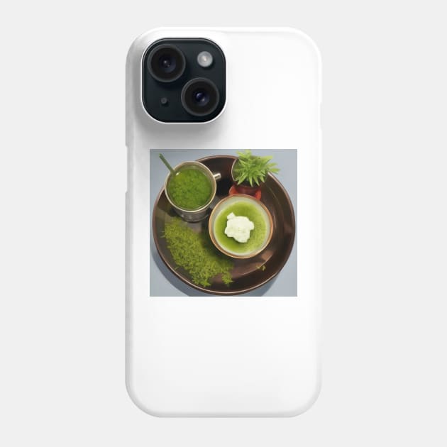 Matcha Green Tea Herbs Japanese Phone Case by Flowering Away