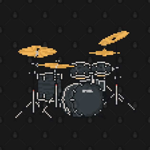 Pixel Black Oak Drums by gkillerb