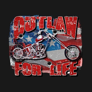 Outlaw 70s American Chopper Motorcycle vintage style T-Shirt