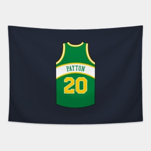 Gary Payton Seattle Supersonics Jersey Qiangy Tapestry