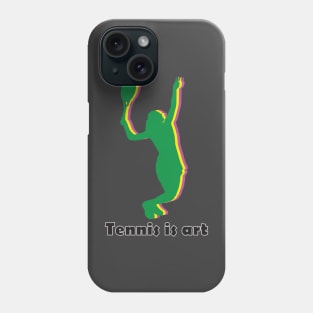 Silhouette of woman playing tennis Phone Case