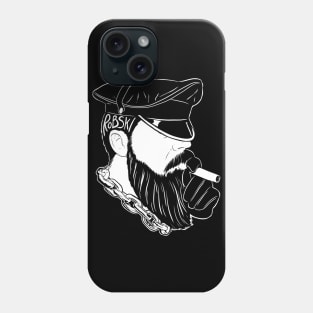 Smoking leather daddy - white lines Phone Case