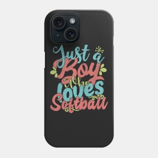 Just A Boy Who Loves Softball Gift product Phone Case