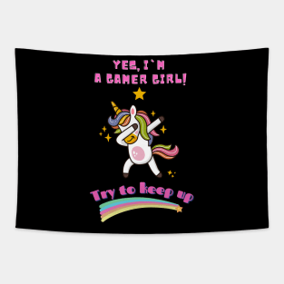 Gamergirl design Tapestry