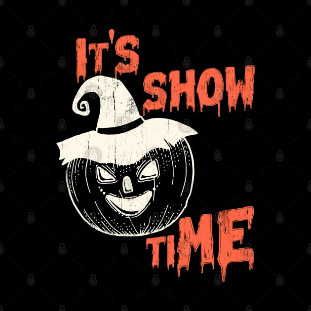 Scary Pumpkin Show Time Funny Halloween by benyamine