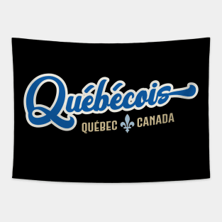 Quebecois - Proud French Canadian du Quebec Dark Blue Tapestry