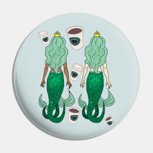 Star Butts Coffee Mermaids Pin