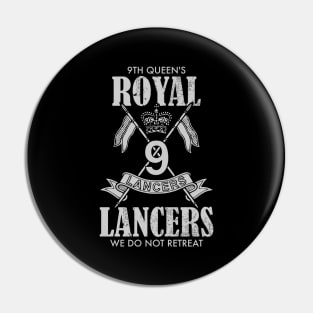 9th Queen's Royal Lancers (distressed) Pin