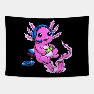 Axolotl Gaming Gamesolotl Funny Mexicanum Gamer Boys Tapestry