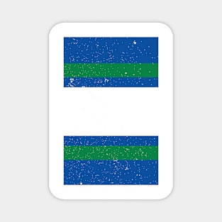 Tranmere Varsity Retro Away Blue, White & Green Design Magnet