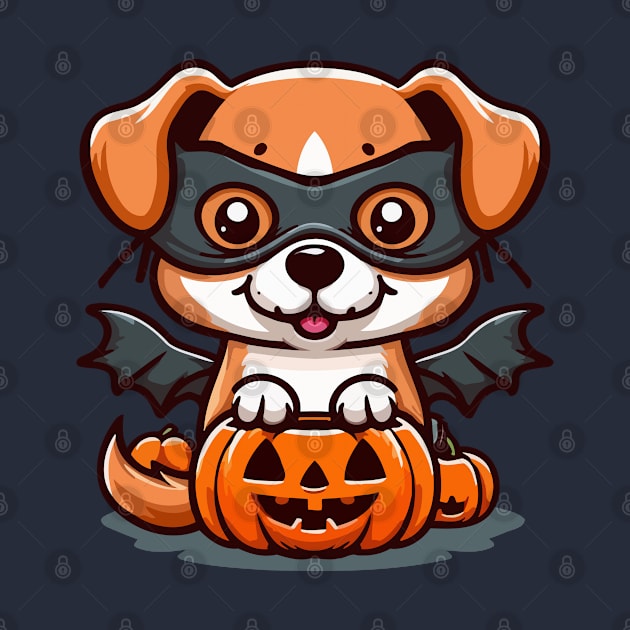 Dog in halloween mask by Xopaw