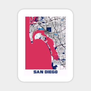 San Diego - United States MilkTea City Map Magnet