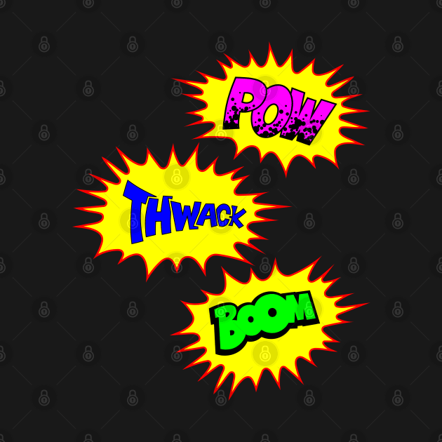 Pow, Thwack, Boom Comic Sounds by Designs by Darrin