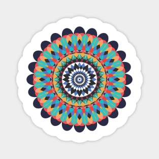 Warm Mandala Star Magnet