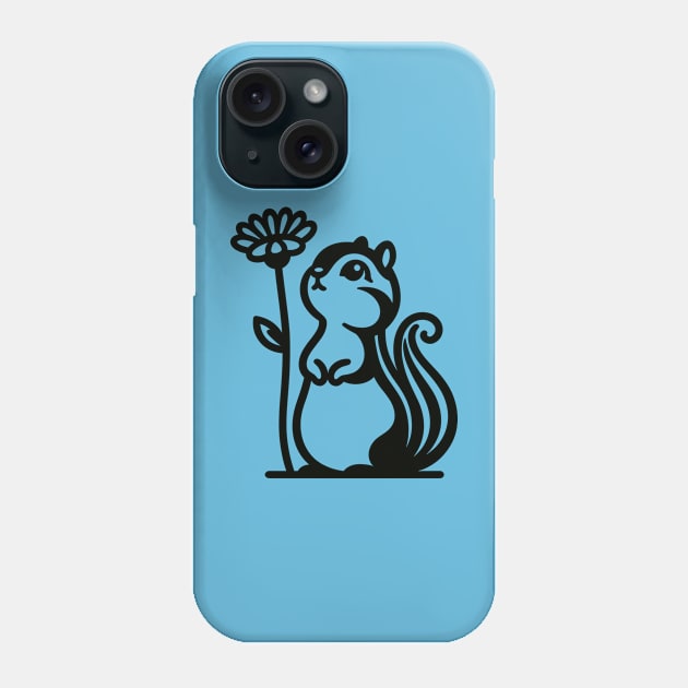 Chipmunk with Flower Phone Case by KayBee Gift Shop